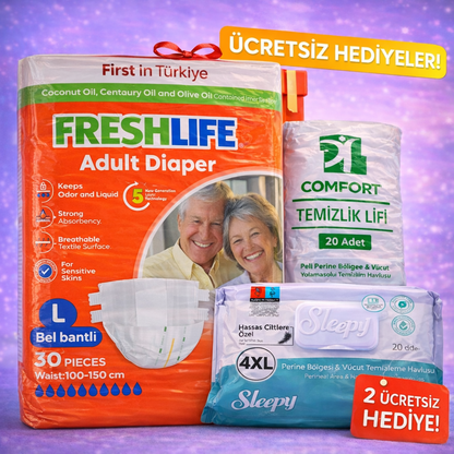 Freshlife Bel Bantlı Large Hasta Bezi