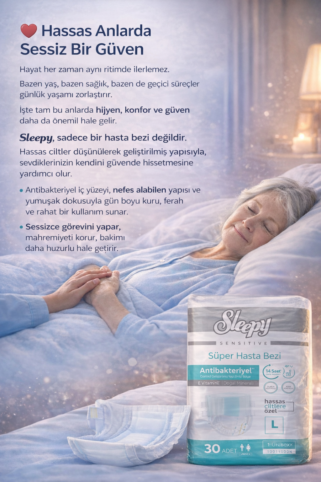 Sleepy Bel Bantlı X Large Hasta Bezi