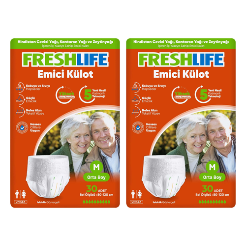 Freshlife Emici Külotlu Orta Boy (Medium) Yetişkin Bezi 30lu
