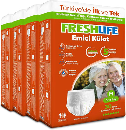 Freshlife Emici Külotlu Orta Boy (Medium) Yetişkin Bezi 30lu