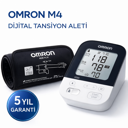 M4 Üst Koldan Ölçer Dijital Tansiyon Aleti 5 Yıl Garantili