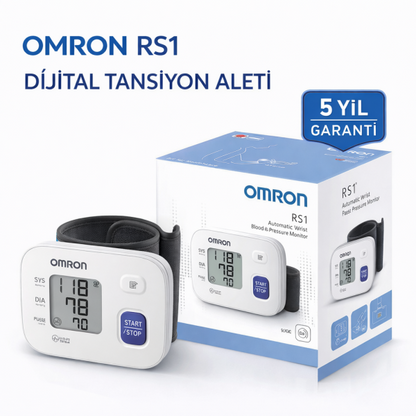 RS1 Bilekten Dijital Pilli Tansiyon Aleti – Taşınabilir, Intellisense Teknolojili, 5 Yıl Garantili